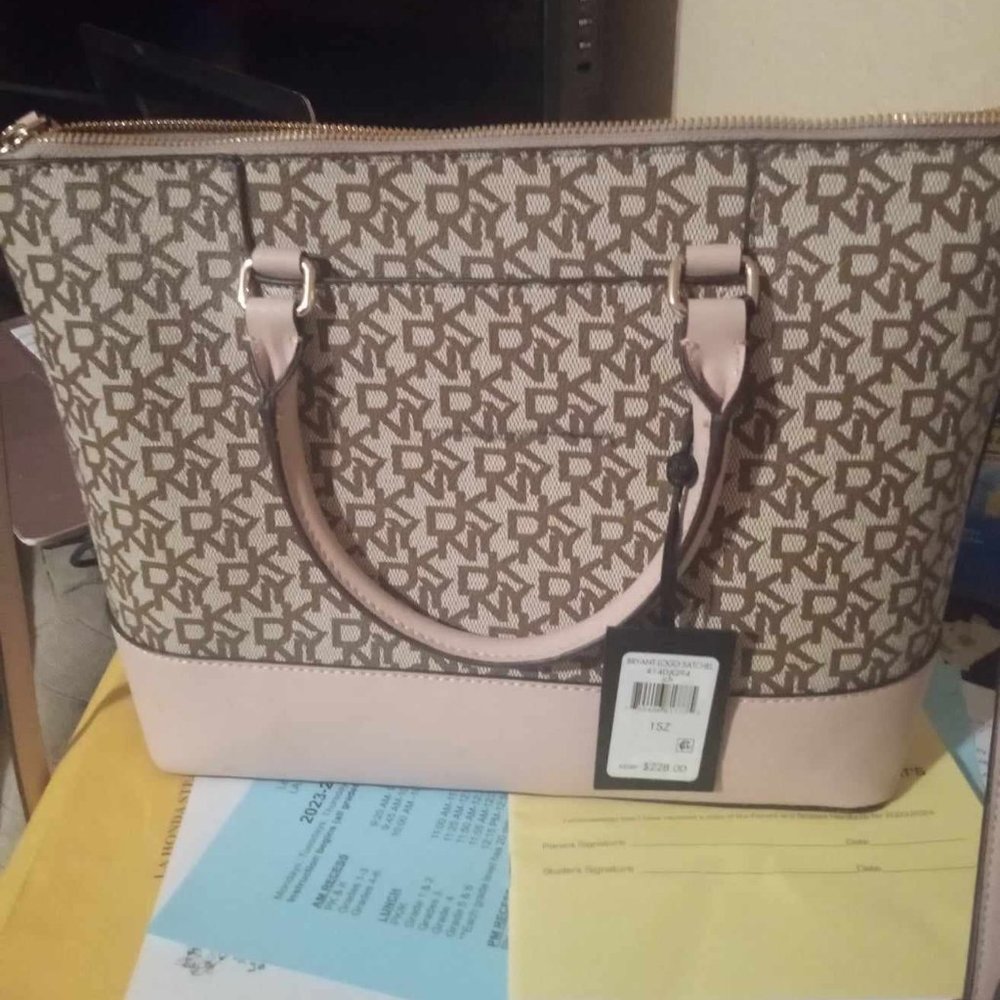 dkny bryant logo satchel bag